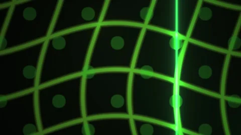 Green Grid with Vertical Laser Line in Dark Abstract Technology Background Stock Footage 343719531