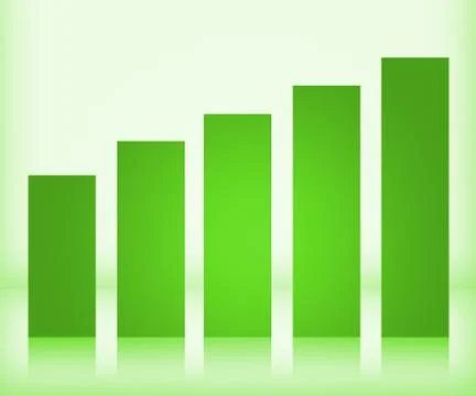 Green growth bar graph イラスト素材