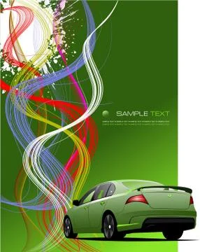 Green Grunge abstract wave background Stock Illustration