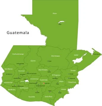 Green guatemala map Stock Illustration