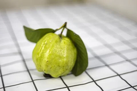Green Guava On The Table Stock Photos