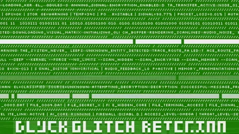 Green Hacker Glitch Data Matrix Animation 動画素材 339576941
