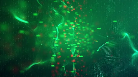 Green Hacking Cybersecurity Abstract Wave Background Stock Footage 338447465