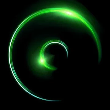 Green half ring double flares Stock Illustration