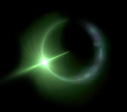 Green half ring light expose Stock-Illustration