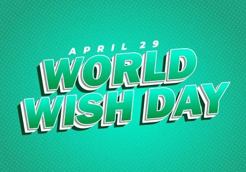 Green halftone background with bold 3d typography reading april 29 world wi.. Stock Illustration