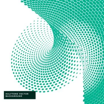 Green halftone dots in abstract style Stock Illustration