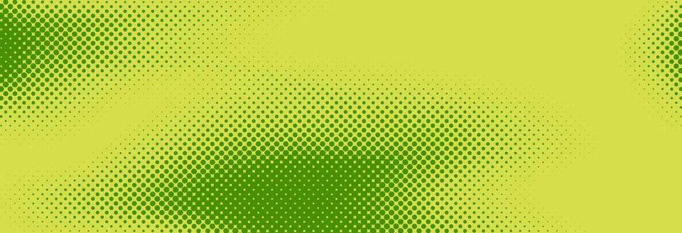 Green halftone pattern. Retro comic gradient background. Bright pixelated dotted Illustrazione stock