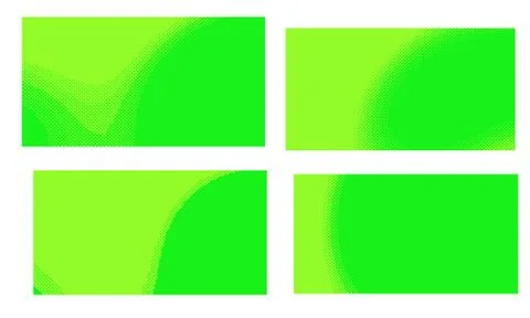 Green halftone vector pop art retro comic dotted backgrounds set with halfton Illustrazione stock