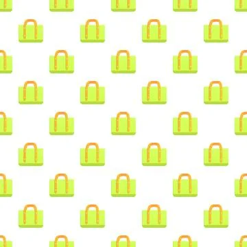 Green handbag pattern creating a bright background 스톡 일러스트