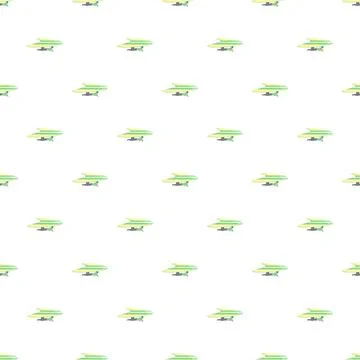 Green hang glider pattern on white background Stock Illustration