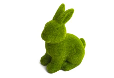 Green hare isolated Stock Photos