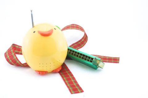 Green harmonica Stock Photos