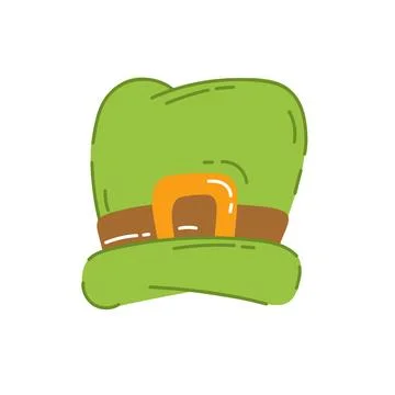 Green hat with plaque St. Patrick's Day Vector illustration flat style Stock Illustration