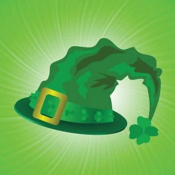 Green hat in saint patrick day Stock Illustration