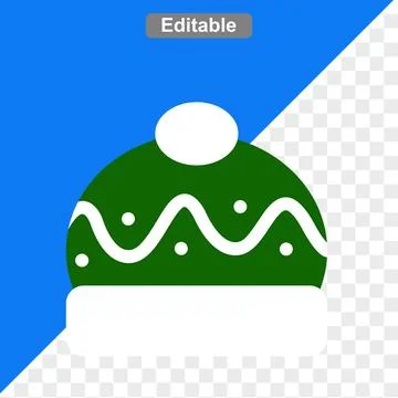 Green hat at winter Stock Illustration