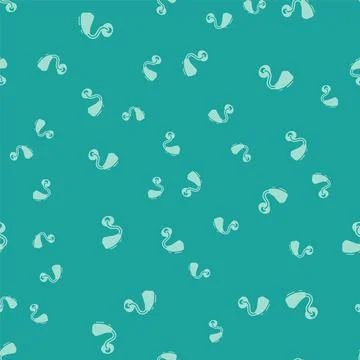 Green Hearing aid icon isolated seamless pattern on green background. Hearing Stock Illustration
