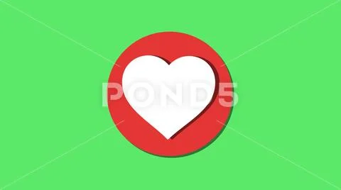 Green Heart background with circle and shadows Stock Illustration