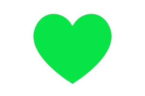 Green heart icon flat design Stock Illustration