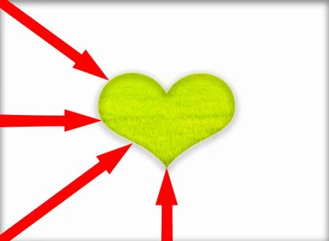 Green heart. Stock Illustration