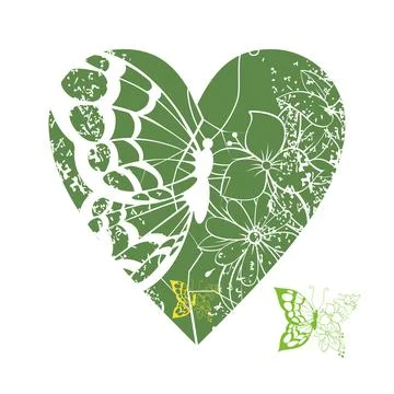 Green heart Stock Illustration