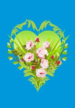 Green heart Stock Illustration