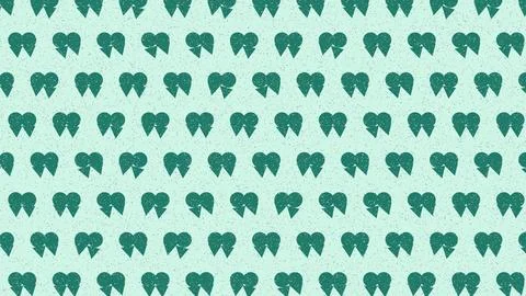 Green heart pattern repeating seamless background texture design Stock Illustration