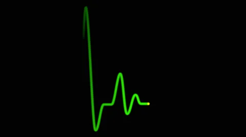 Green heart pulse line, loopable, alpha channel included Stock Footage 45438258