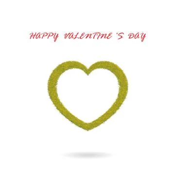 Green heart shape on background Иллюстрация