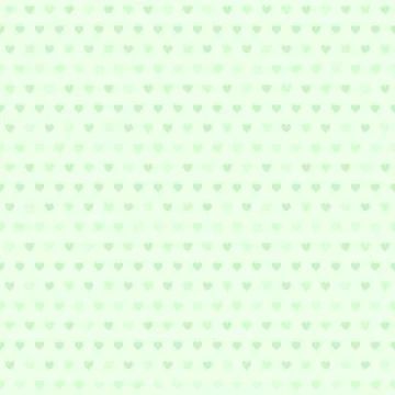 Green heart striped pattern. Seamless vector background Illustrazione stock
