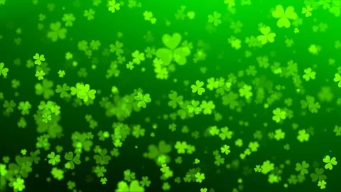 Green hearts on the day of St. Patrick Stock Footage 70999528