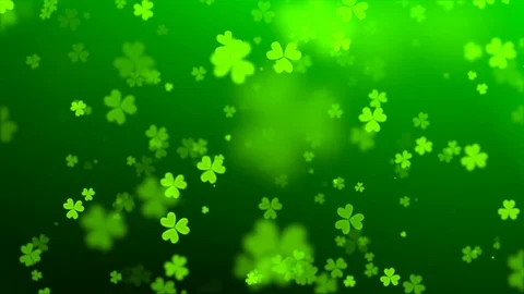 Green hearts on the day of St. Patrick Stock Footage 71311475