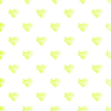 Green hearts repeating in a tiled pattern Stock Illustration