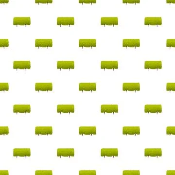 Green hedge seamless pattern creating garden background Stock Illustration