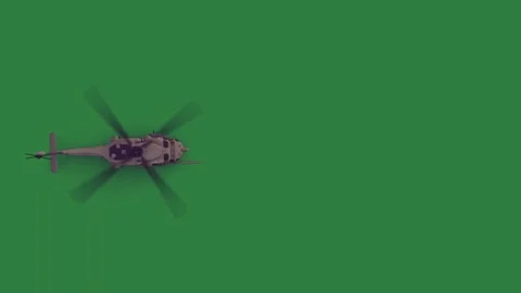 Green Helicopter and Screen on Green Screen Background 스톡 동영상 338021096
