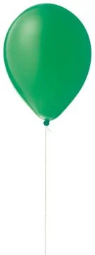 Green helium balloon on a string isolated with a clipping path Stock Photos