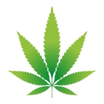 Green Hemp leaf vector illustration Stock Illustration