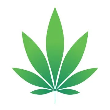 Green Hemp leaf vector illustration Illustrazione stock