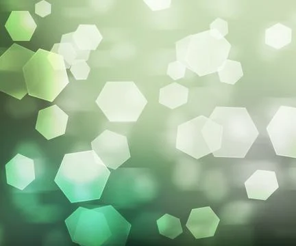 Green hex bokeh backdrop Ilustración de archivo