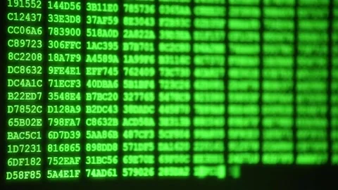 Hex Code and Binary Code Stock Video Footage | Royalty Free Hex Code ...