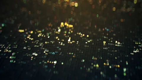 Green HEX digital data code seamless loop 3D render animation Stock Footage 166024745