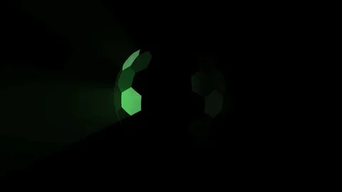 Green hexagon 3D Sphere Stock-Footage 72129144