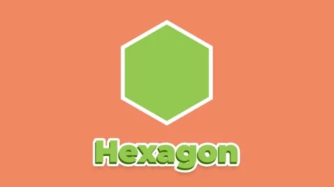 Green Hexagon and text animation on a colorful background. Stock Footage 155147951