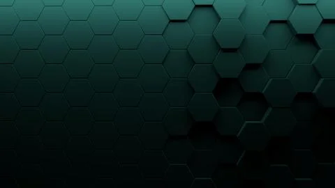 Green hexagon background Stock Illustration