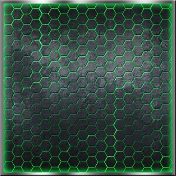 Green hexagon background with real texture. Stock Illustration