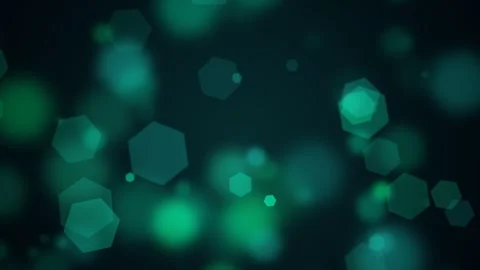 Green Hexagon Bokeh Background Motion Видео 331087946