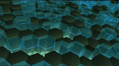 Green hexagon. Stock Footage 127960980