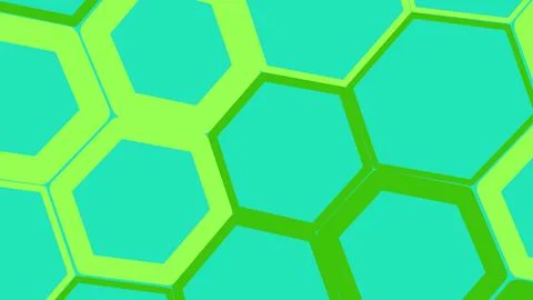 Green hexagon pattern abstract geometric background Stock Illustration
