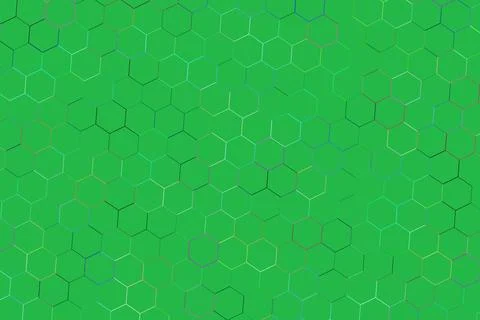 Green hexagon pattern background with geometric shapes Stock Illustration