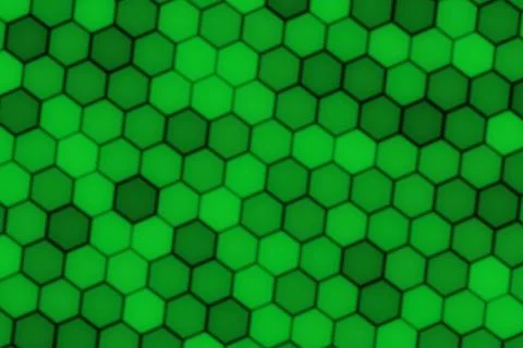 Green hexagon pattern background with geometric shapes イラスト素材